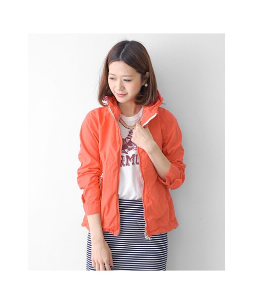 URBAN RESEARCH DOORS(アーバンリサーチドアーズ)の「カラージップパーカー(ジャケット/アウター・レディース・ピンクベージュ/イエローカーキ/グリーン/ブルー・one)」の7枚目の写真