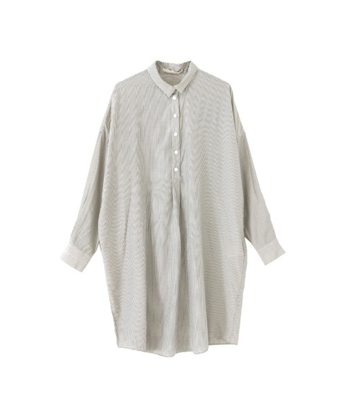 URBAN RESEARCH Sonny Label(アーバンリサーチサニーレーベル)の「ストライプシャツワンピース(ワンピース/ドレス・レディース・ネイビー/ベージュ・FREE)」の1枚目の写真