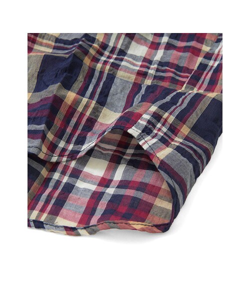 KBF（ケイビーエフ）の「チェックワイドブラウス（トップス・レディース・ネイビー/オレンジ/サックスブルー・one）」の13枚目の写真