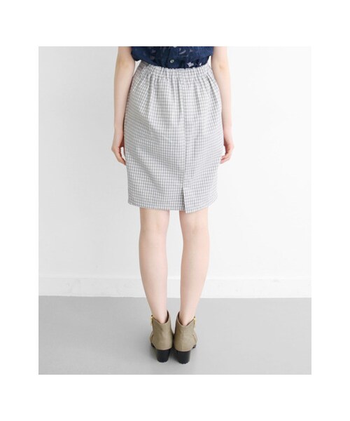 KBF（ケイビーエフ）の「ギンガムチェックスカート（スカート・レディース・ブラック×ホワイト/グレー×ホワイト・one）」の7枚目の写真