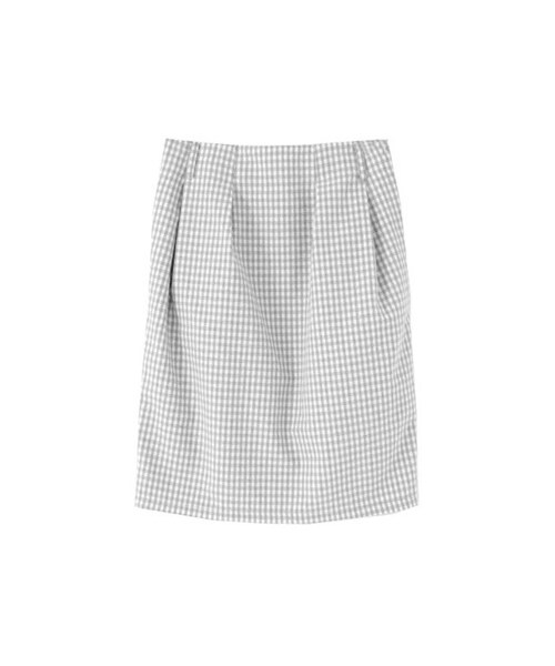 KBF（ケイビーエフ）の「ギンガムチェックスカート（スカート・レディース・ブラック×ホワイト/グレー×ホワイト・one）」の2枚目の写真