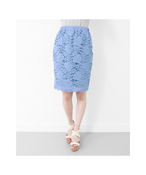 URBAN RESEARCH（アーバンリサーチ）の「レースタイトスカート（スカート・レディース・オフ系/ブルー系・FREE）」の6枚目の写真