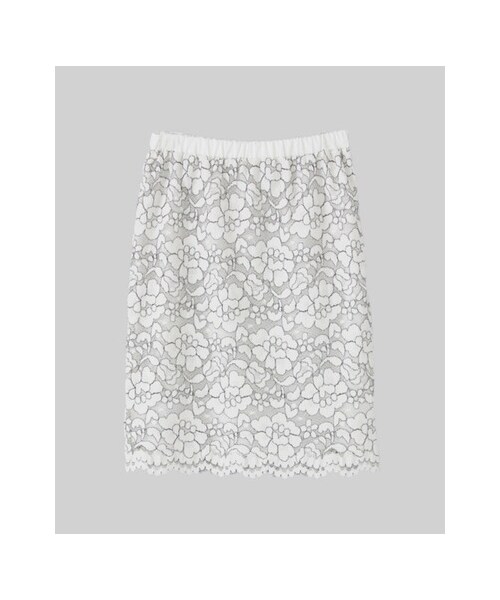 URBAN RESEARCH（アーバンリサーチ）の「レースタイトスカート（スカート・レディース・オフ系/ブルー系・FREE）」の2枚目の写真