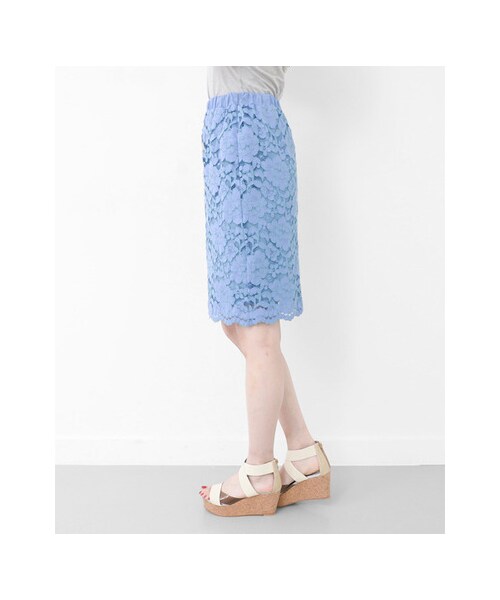 URBAN RESEARCH（アーバンリサーチ）の「レースタイトスカート（スカート・レディース・オフ系/ブルー系・FREE）」の7枚目の写真