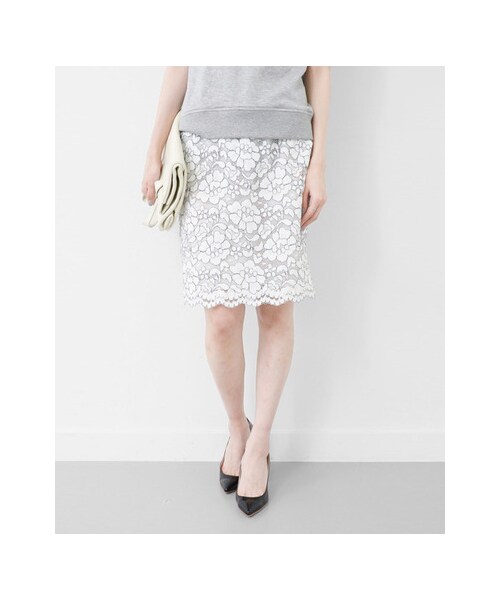 URBAN RESEARCH（アーバンリサーチ）の「レースタイトスカート（スカート・レディース・オフ系/ブルー系・FREE）」の4枚目の写真