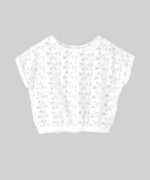 KBF | レースショートブラウス(トップス)