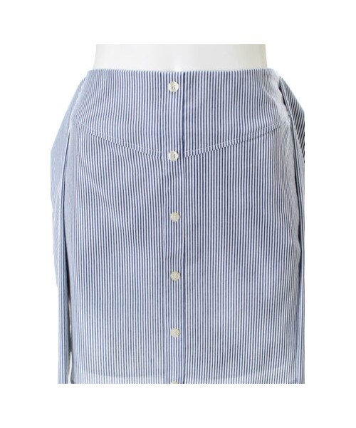 31 Sons de mode（トランテアン　ソン　ドゥ　モード）の「シャツ袖付きストライプスカート（スカート・レディース・ネイビー/イエロー/ミント・３６/３８）」の8枚目の写真