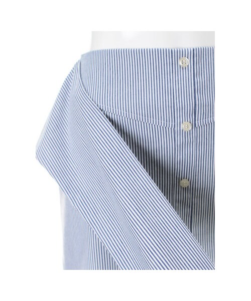 31 Sons de mode（トランテアン　ソン　ドゥ　モード）の「シャツ袖付きストライプスカート（スカート・レディース・ネイビー/イエロー/ミント・３６/３８）」の10枚目の写真