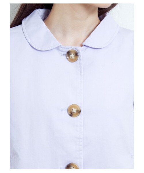 earth music&ecology（アースミュージックアンドエコロジー）の「カラフルショートコート（コート　・レディース・ラベンダー/ネイビー/ピンク/ベージュ/ミント・M/S）」の12枚目の写真