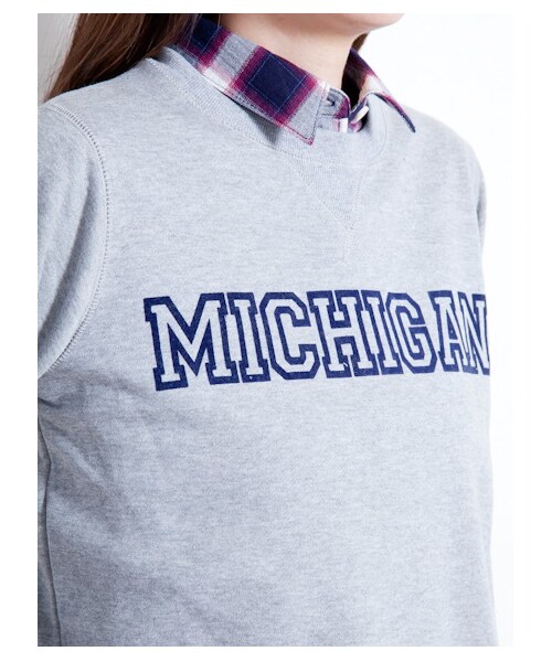 SEVENDAYS=SUNDAY(セブンデイズサンデイ)の「【Special Price】・キモウウラケロゴ長袖プルオーバー(カットソー・レディース・ネイビー/杢グレー/杢ホワイト・L/M)」の7枚目の写真