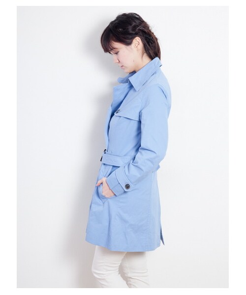 SEVENDAYS=SUNDAY（セブンデイズサンデイ）の「スプリングカラートレンチコート（コート　・レディース・ネイビー/オレンジ/サックスブルー/ベージュ/グリーン・L/M）」の7枚目の写真