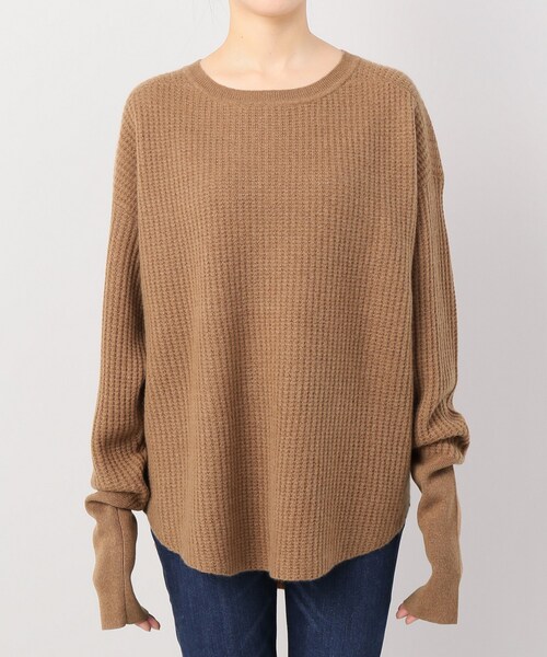 L'Appartement THERMAL KNIT サーマルニット　ブラウン THERMAL KNIT LSサーマル ニット ロングスリーブ［ユニセックス