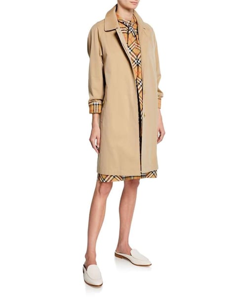 BURBERRY ロゴ入りトレンチコート【CAMDEN】 BURBERRY(バーバリー)の「Burberry Camden Car Coat w/ Check