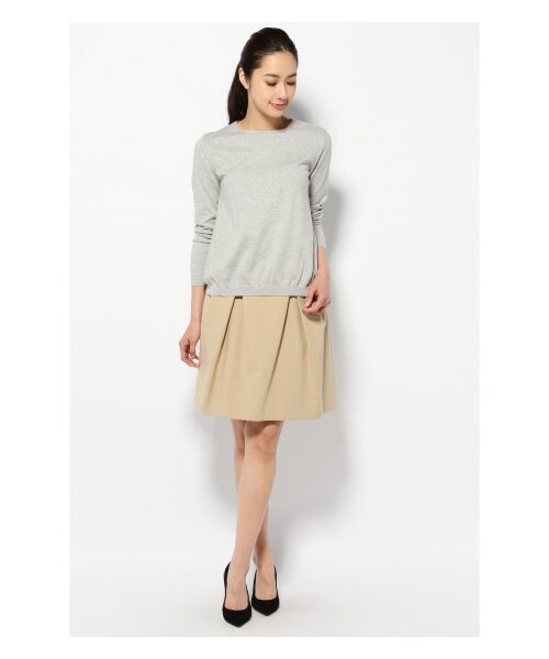 plage（プラージュ）の「イレギュラーヘム SK（ひざ丈スカート・レディース・ネイビー/ベージュ・36/38）」の4枚目の写真