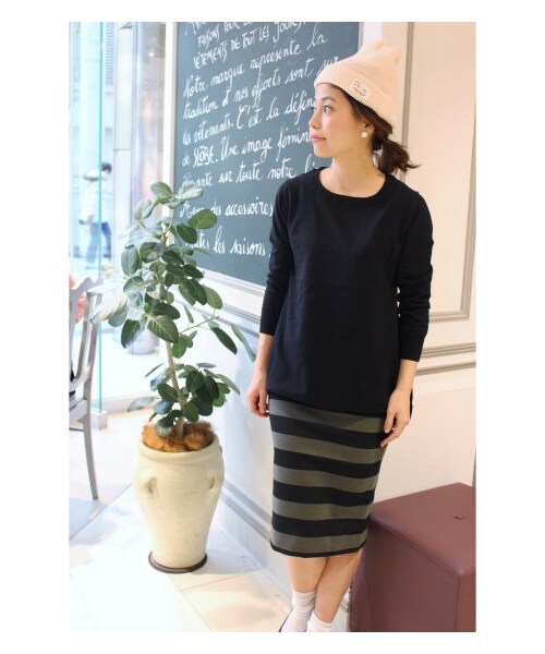 SLOBE IENA(スローブイエナ)の「ニットキャップ(ニットキャップ・レディース・ネイビー/ピンク/レッド/サックスブルー/ブルー A/ブラック/ナチュラル/ピンク A・フリー)」の16枚目の写真