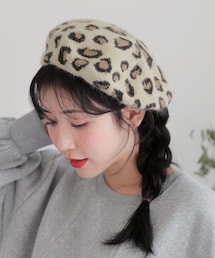 DHOLIC | レオパードニットベレー帽(ハンチング/ベレー帽)