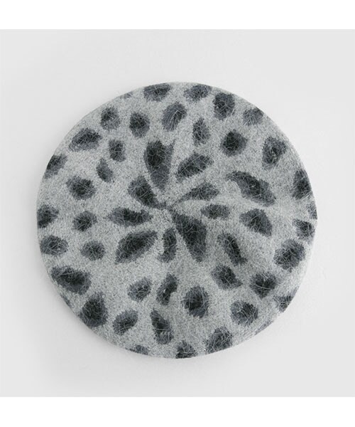 DHOLIC（ディーホリック）の「レオパードニットベレー帽（ハンチング/ベレー帽・レディース・ベージュ/グレー・FREE）」の2枚目の写真