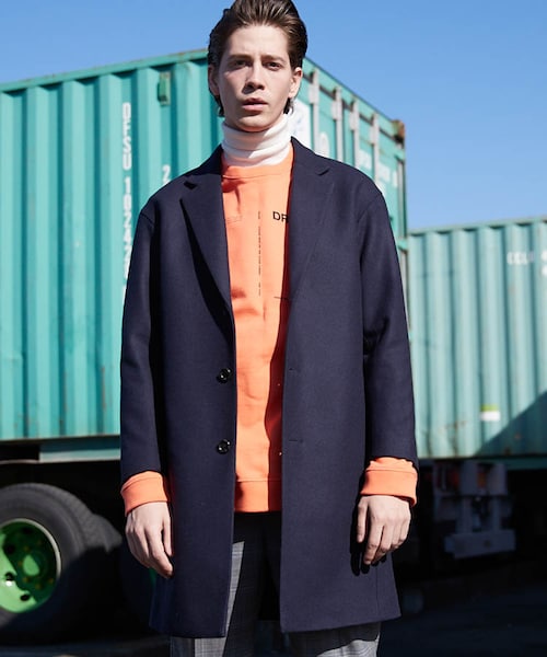 LIDNM（リドム）の「オフショルダーチェスター【ネイビー