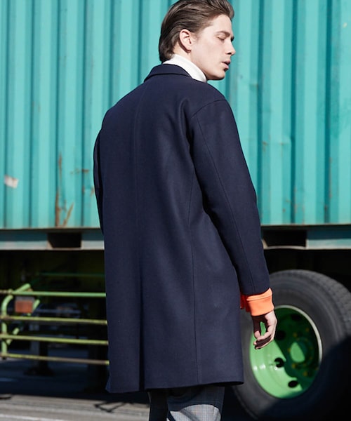 LIDNM（リドム）の「オフショルダーチェスター【ネイビー