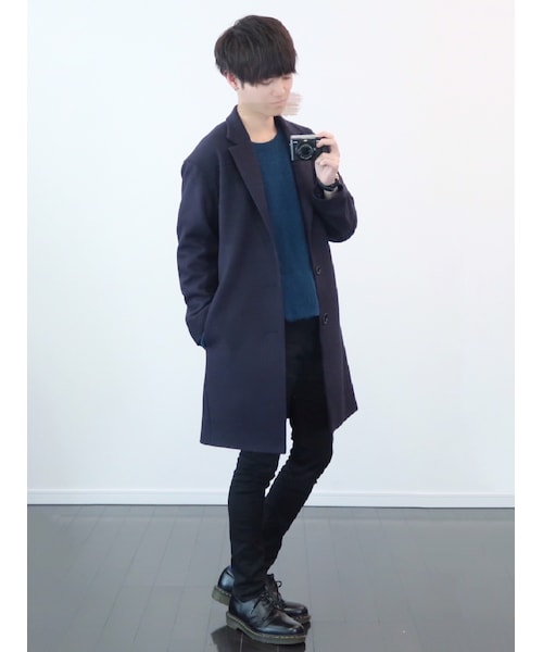 LIDNM（リドム）の「オフショルダーチェスター【ネイビー