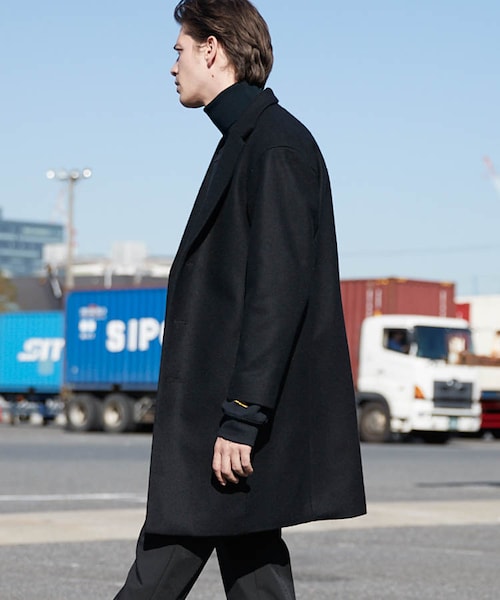 LIDNM（リドム）の「オフショルダーチェスター【ブラック】（チェスターコート・メンズ・ブラック・S.M.L）」の3枚目の写真