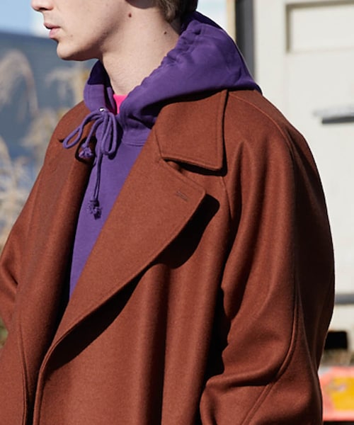 LIDNM(リドム)の「ライトメルトンラップコート【ブラウン】(その他アウター・メンズ・ブラウン・S.M.L)」の9枚目の写真