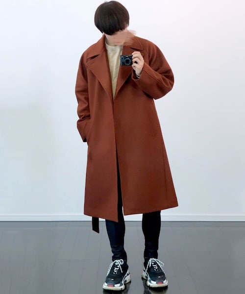 LIDNM(リドム)の「ライトメルトンラップコート【ブラウン】(その他アウター・メンズ・ブラウン・S.M.L)」の13枚目の写真