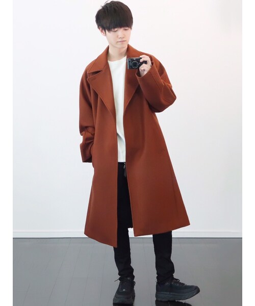 LIDNM(リドム)の「ライトメルトンラップコート【ブラウン】(その他アウター・メンズ・ブラウン・S.M.L)」の18枚目の写真