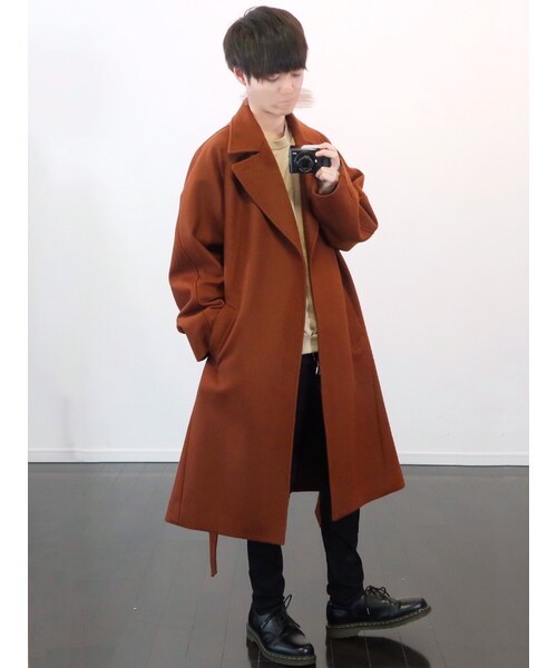 LIDNM(リドム)の「ライトメルトンラップコート【ブラウン】(その他アウター・メンズ・ブラウン・S.M.L)」の19枚目の写真