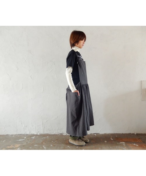 Handmade（ハンドメイド）の「COCOLO Linen Dress apron（Grey)（エプロン・レディース・その他）」の8枚目の写真