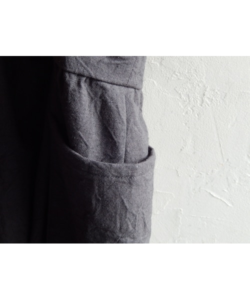Handmade（ハンドメイド）の「COCOLO Linen Dress apron（Grey)（エプロン・レディース・その他）」の3枚目の写真