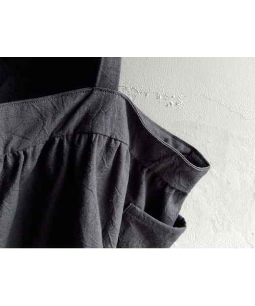 Handmade（ハンドメイド）の「COCOLO Linen Dress apron（Grey)（エプロン・レディース・その他）」の5枚目の写真