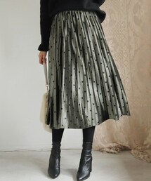 DHOLIC | ドットベロアプリーツスカート(スカート)