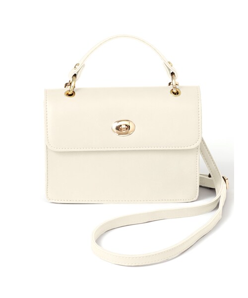 GRL（グレイル）の「2wayスクエアショルダーバッグ（ショルダーバッグ・レディース・ブラック/ボルドー/モカ/ラベンダー/オフホワイト・Ｆ/F）」の2枚目の写真