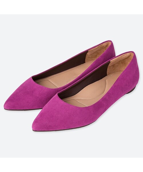 UNIQLO（ユニクロ）の「ポインテッドフラットシューズ（その他シューズ・レディース・BLACK 09/BEIGE 31/GRAY 03/PURPLE 74・23/24.5/25/22.5/24/23.5）」の4枚目の写真