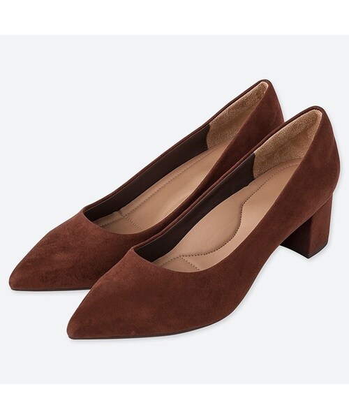 UNIQLO（ユニクロ）の「チャンキーヒールパンプス（その他シューズ・レディース・BLACK 09/BEIGE 31/DARK BROWN 38・22.5/23.5/24.5/25/23/24）」の2枚目の写真