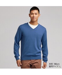 UNIQLO | スーピマコットンVネックセーター（長袖）(ニット/セーター)