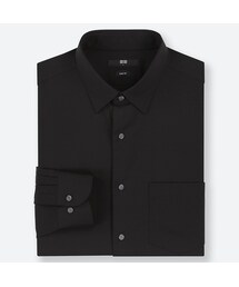 UNIQLO | ファインクロスストレッチスリムフィットブロードシャツ（レギュラーカラー・長袖）(シャツ/ブラウス)