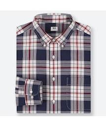 UNIQLO | エクストラファインコットンブロードチェックシャツ（ボタンダウン・長袖）(シャツ/ブラウス)