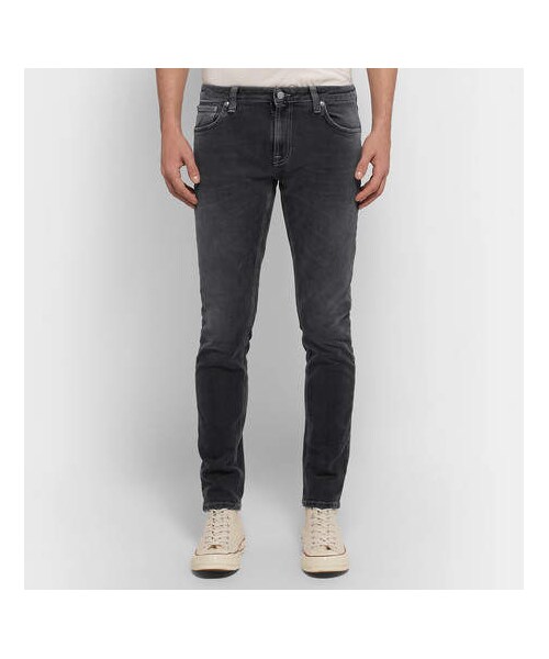 Nudie Jeans（ヌーディージーンズ）の「Nudie Jeans Skinny Lin Organic Stretch-Denim Jeans（デニムパンツ・メンズ・Gray・30w 32l/31w 32l/28w 32l/32w 32l/38w 34l/34w 34l/36w 34l/36w 32l/33w 32l/32w 34l/34w 32l/33w 34l）」の2枚目の写真