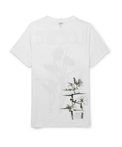 LOEWE(ロエベ)の「Loewe Slim-Fit Printed Cotton-Jersey T-Shirt(Tシャツ/カットソー・メンズ・White・XS/S/M/L)」の1枚目の写真