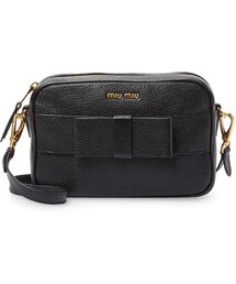 miu miu | Miu Miu Leather Bandoleer Bow Leather Shoulder Bag(ショルダーバッグ)
