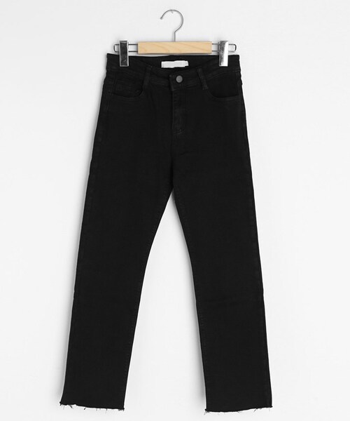 DHOLIC（ディーホリック）の「裏起毛カットオフストレートデニムパンツ（デニムパンツ・レディース・ホワイト/ブルー/ブラック・S/M）」の2枚目の写真