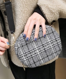 DHOLIC | 2WAYチェックラウンドバッグ(ショルダーバッグ)