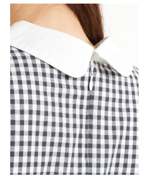 earth music&ecology（アースミュージックアンドエコロジー）の「ギンガムチェックワンピース（ワンピース・レディース・ラベンダー/サックスブルー/ブラック・L/XS）」の11枚目の写真