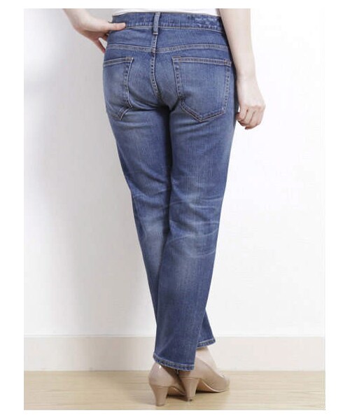 earth music&ecology（アースミュージックアンドエコロジー）の「MadeinJapanデニムパンツ（パンツ・レディース・ライトインディゴ/ダークインディゴ・S/M/L）」の5枚目の写真