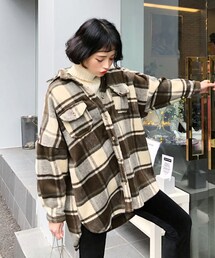 DHOLIC | 起毛チェックシャツジャケット(その他アウター)