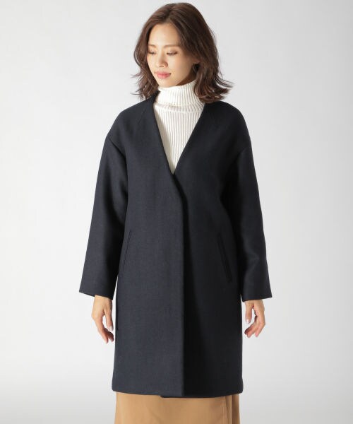 ベイフロー　ノーカラーコート　グレー BAYFLOW（ベイフロー）の「ノーカラーコート（）」 - WEAR