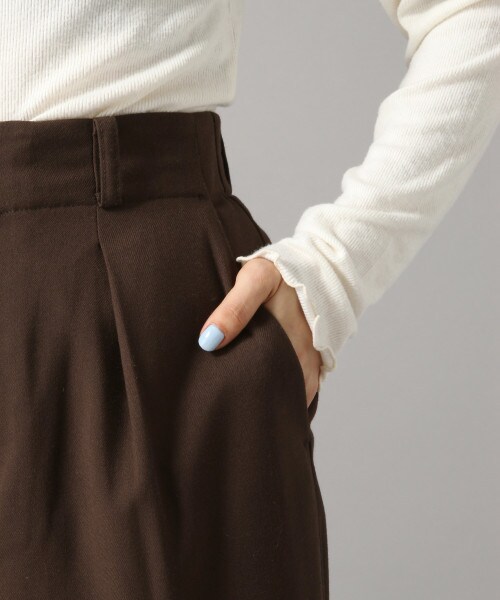 LOWRYS FARM（ローリーズファーム）の「キモウワイドパンツ（パンツ・アイボリー/グレーチェック/ブラウンチェック/ブラウン）」の14枚目の写真