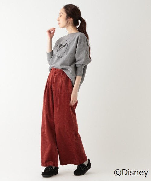 studio CLIP（スタディオクリップ）の「ミッキーマウス/スウェットプルオーバー（トップス・オフホワイト/チャコール/アイボリー）」の5枚目の写真